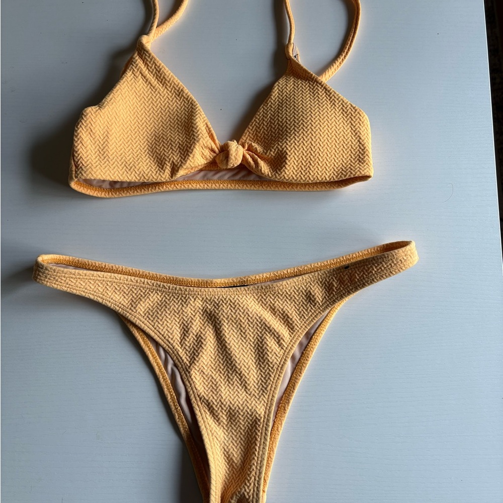 Cotton On Mustard Textured Bikini